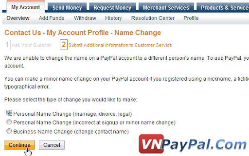 Hướng Dẫn Đổi Tên Trong PayPal Cho Phù Hợp PayPal Change Name